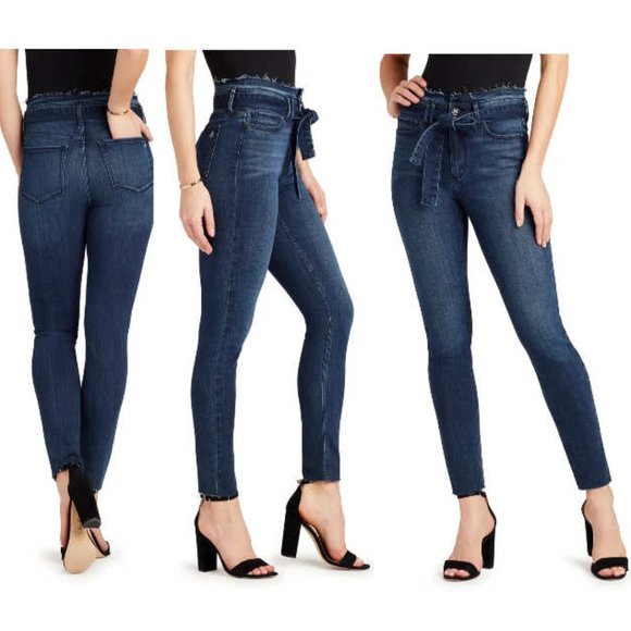 Sam Edelman The Stiletto High Waist Skinny Ankle Jeans with Tie Belt 34 - Picture 11 of 11